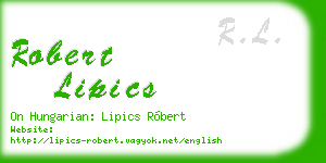robert lipics business card