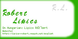 robert lipics business card